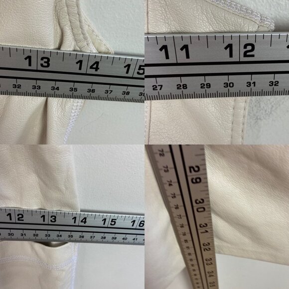 Nanushka Vegan Leather Mini Dress Button Down Size XS Cream Beige Menphi Boho - Picture 6 of 13